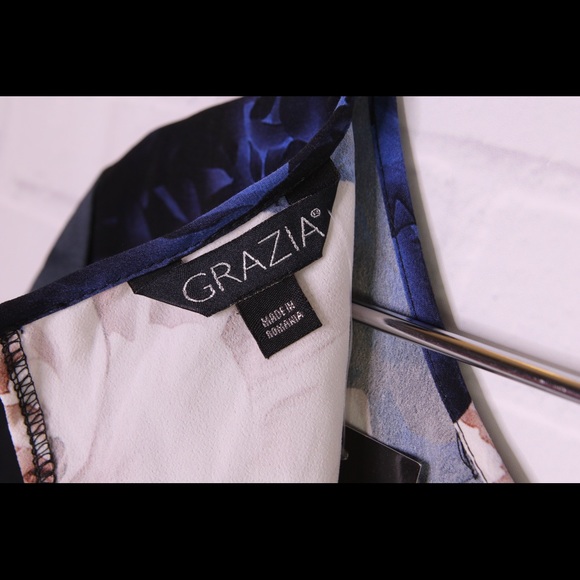 Grazia Peony Floral Keyhole Dress Plus Size 16 NEW - Picture 4 of 8